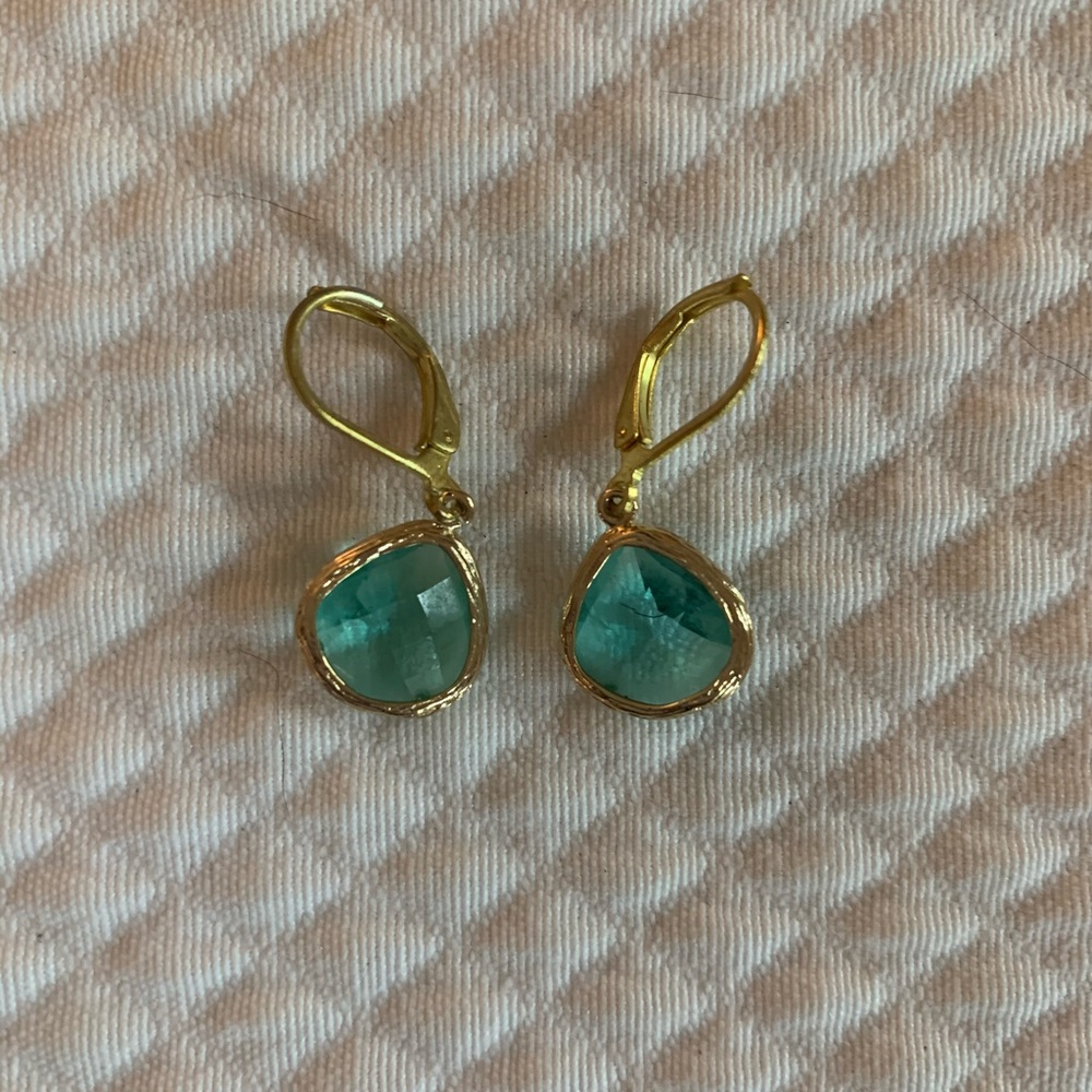 Gold and Turquoise Earrings
